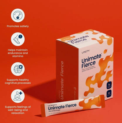 UNIMATE FIERCE STICK PACKS - Great Tasting - Ultra Concentrated Yerba Mate Drink - 1 Box of 30 Sachets