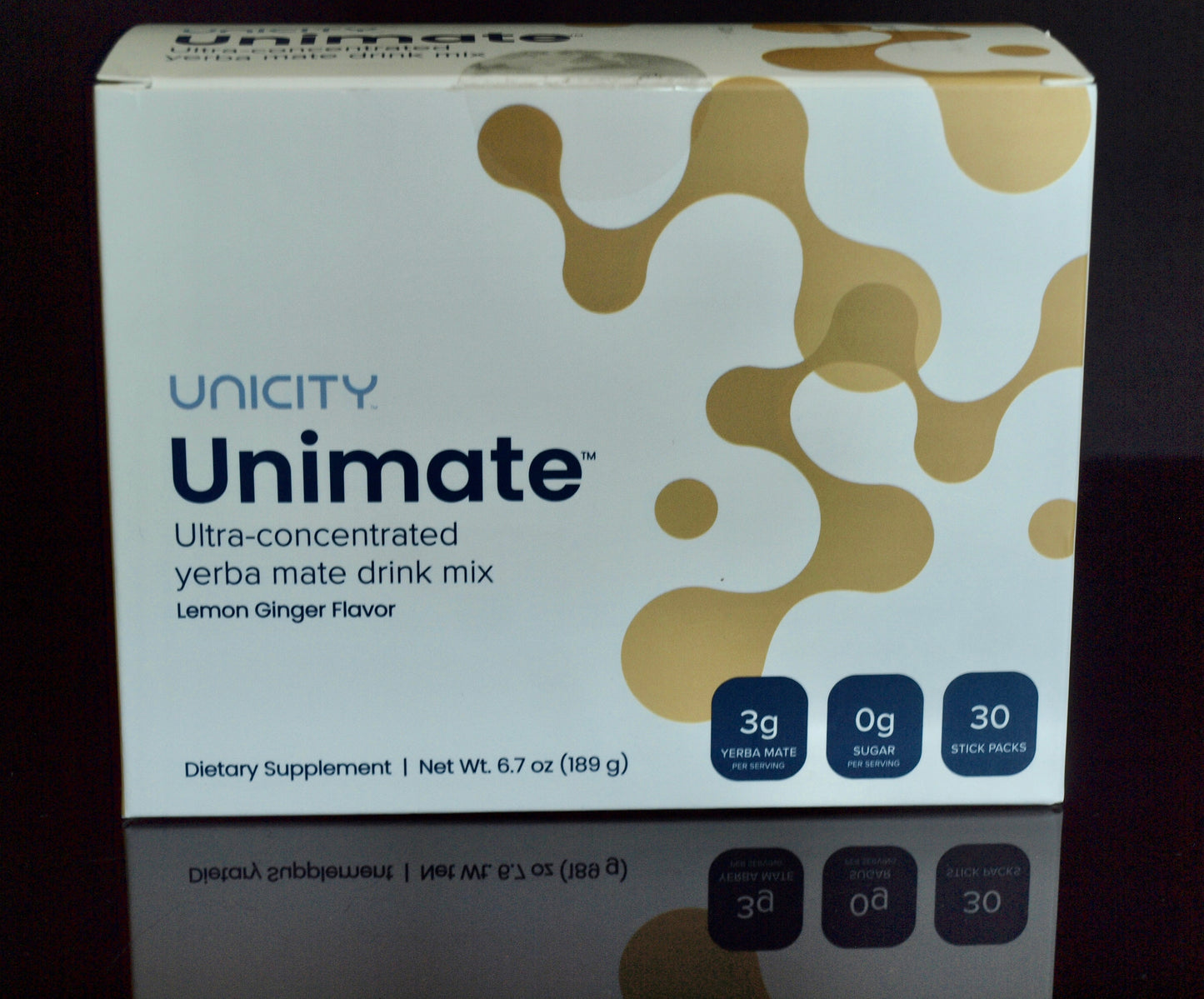 ORIGINAL UNICITY  UNIMATE NATURAL LEMON GINGER BOX OF 30 SACHETS... EXP JUNE 2028