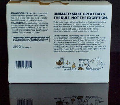 ORIGINAL UNICITY  UNIMATE NATURAL LEMON GINGER BOX OF 30 SACHETS... EXP JUNE 2028